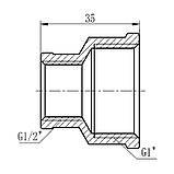 Муфта редукційна Thermo Alliance Forte 1"х1/2" ВВ SF3572515, фото 2