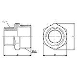 Ніпель редукційний Thermo Alliance Forte 1/2"х3/4" SF3592015, фото 2