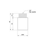 Подовжувач Thermo Alliance Standart 30х1/2" хром SD1301530, фото 2