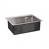 Мийка для кухні інтегрована Lidz Handmade H6050 (LDH6050BRU35371) Brushed Steel 3,0/0,8 мм, фото 5