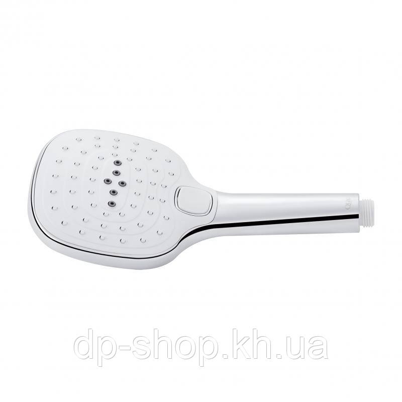 Лійка для ручного душу Qtap Rucni 120х120 мм прямокутна QTHLA120N3KCW Chrome/White, фото 1