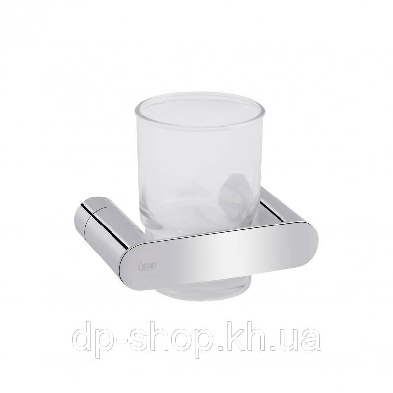 Склянка з тримачем Qtap Scorpio настінний QTSTK6102103C Chrome (Sklenka), фото 1