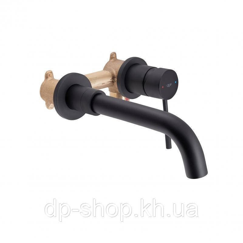 Змішувач для раковини Qtap Scorpio прихованого монтажу QTSCOR3050105B Black Matt, фото 1