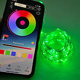 Світлодіодна вулична гірлянда нитка 100 led АNDROI мульті RGB+cct (управління  смартфоном)  10м,, фото 3