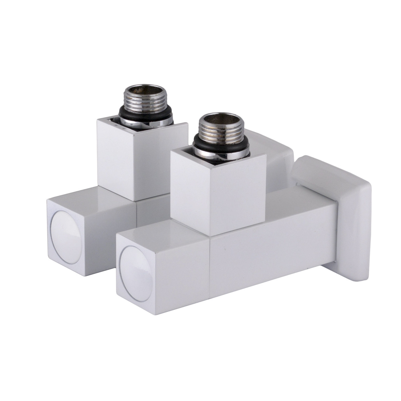 Набір Кран вентільний кутовий з американка SOLOMON LUX 1/2' WHITE CUBE 8888 (2шт)