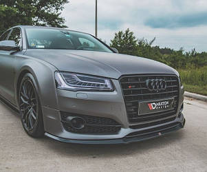 Сплітер Audi S8 D4 (15-18) тюнінг елерон обвіс (V2)