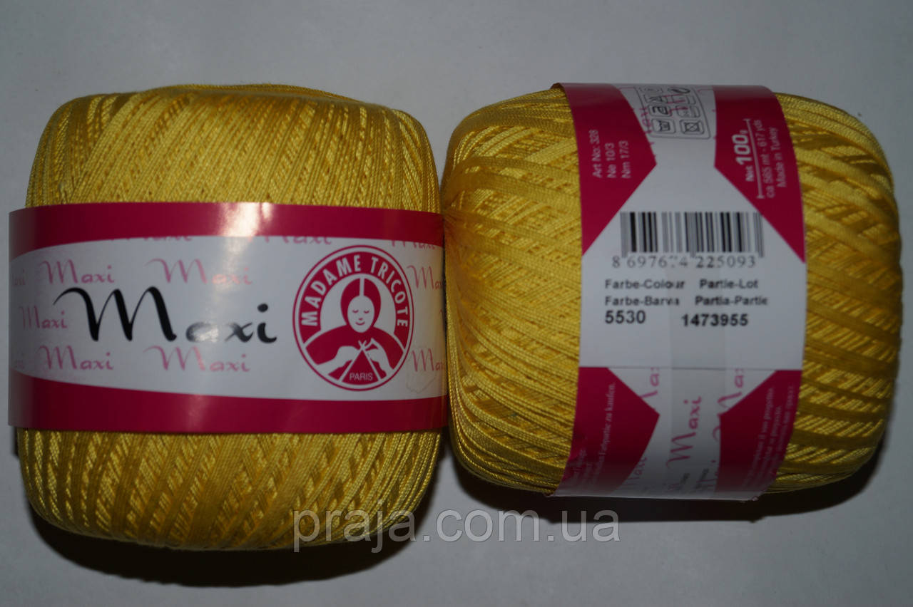 Пряжа Madame Tricote Maxi - 5530 жовтий
