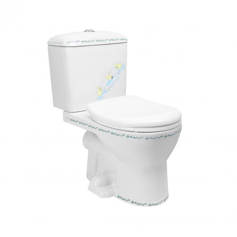 Унітаз-компакт дитячий Qtap Baby з сідінням QT2322C229PEWD, фото 1
