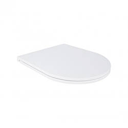 Сидіння для унітаза Robin, Aries з мікроліфтом Slim Duroplast,Quick relase 430x360x35 мм White Qtap