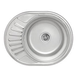 Кухонна мийка Lidz 5745 0,8 мм dekor (LIDZ5745MDEC)