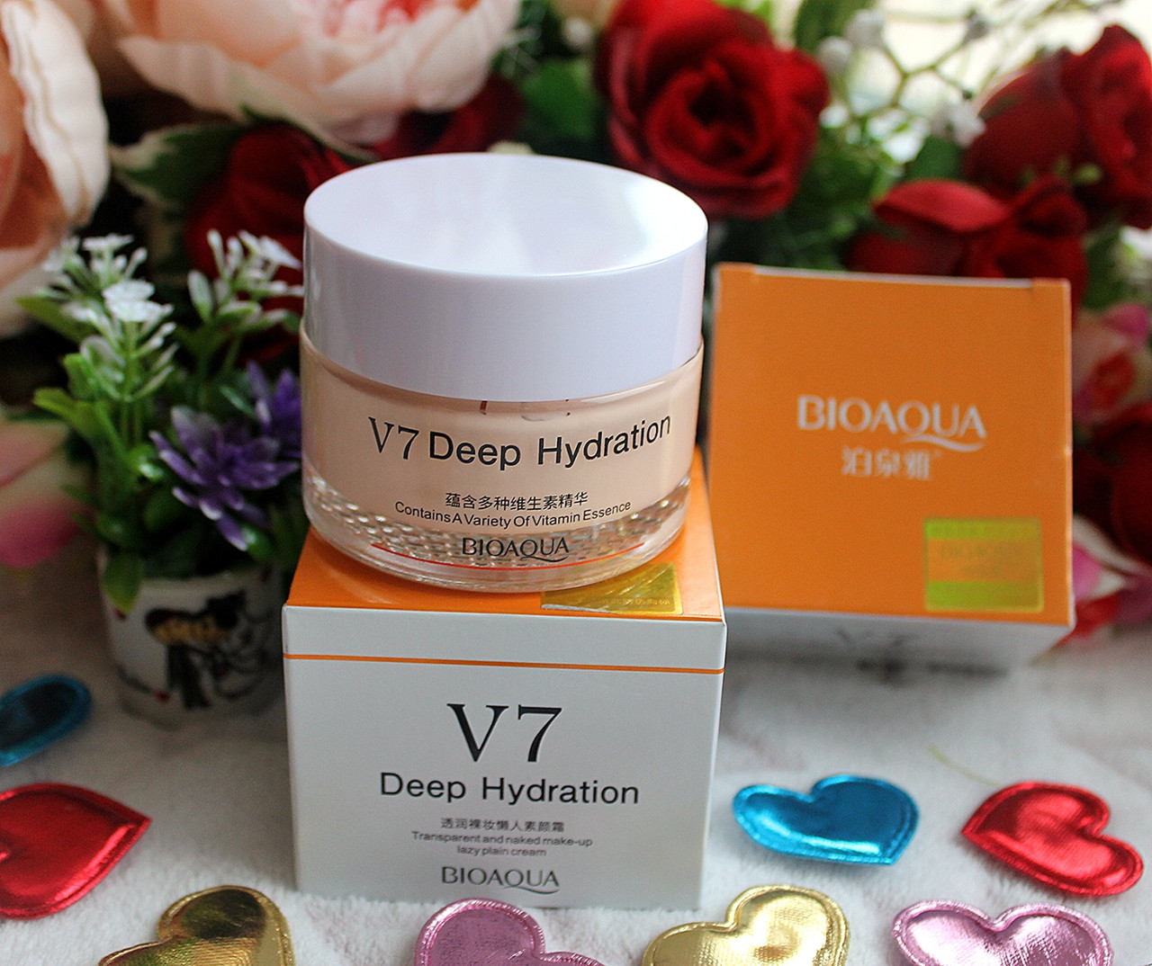 Глибоко зволожуючий крем для обличчя з тонуючим ефектом BIOAQUA V7 Deep Hydration Cream) 50 ml