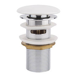Донний клапан для раковини Qtap F0081 70х70х120 White з переливом