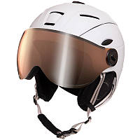 Шлем горнолыжный с визором и механизмом регулировки MOON MS-6296 М(55-58) белый