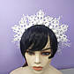 Дитяча новорічна корона обруч сніжинка 1 шт, фото 8