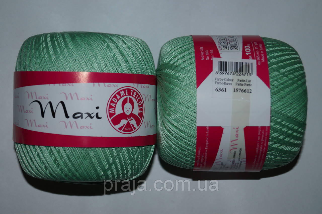 Пряжа Madame Tricote Maxi  - 6361 м'ятний
