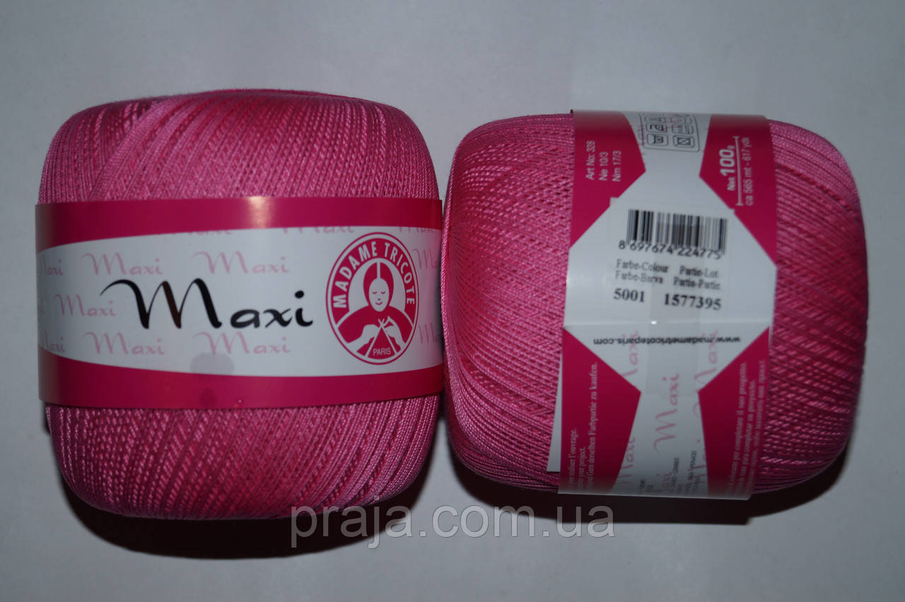 Пряжа Madame Tricote Maxi - 5001 яскраво рожевий
