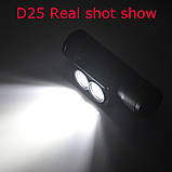 Налобний ліхтар BORUiT D25 + АККУМУЛЯТОР з ХОЛОДНИМ СВІТЛОМ (6000k, XM-L2*2 led, USB-C, 18650), фото 7