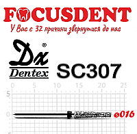 Конус с плоским концом черный 016 Алмазный бор Дентекс SC307 (Dentex) FG (ISO 806 314 172 544 016)