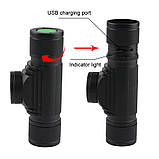 Налобний ліхтар BORUiT D20 із зумом + АКУМУЛЯТОР (6000k, XPG led, USB Type-C, 18650, ЗУМ), фото 6