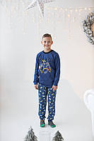 Хорошая и качественная детская пижама для мальчика (штаны и кофта) 140-146
