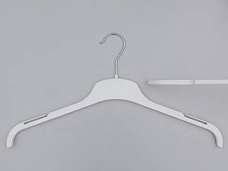 Плечики вешалки тремпеля V-L43 белого цвета, длина 43 см