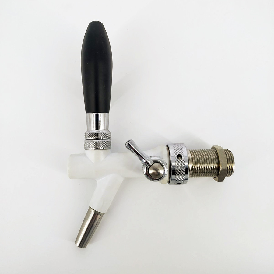 Барний розливний кран для пива з компенсатором Felom білий (Італія)