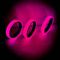 Люмінесцентна стрічка рожева світиться 2,5 см х 5 м см, сигнальна фосфорна стрічка для сходів