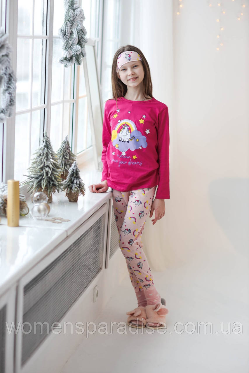 Гарна та стильна дитяча піжама для дівчинки (штани і кофта)