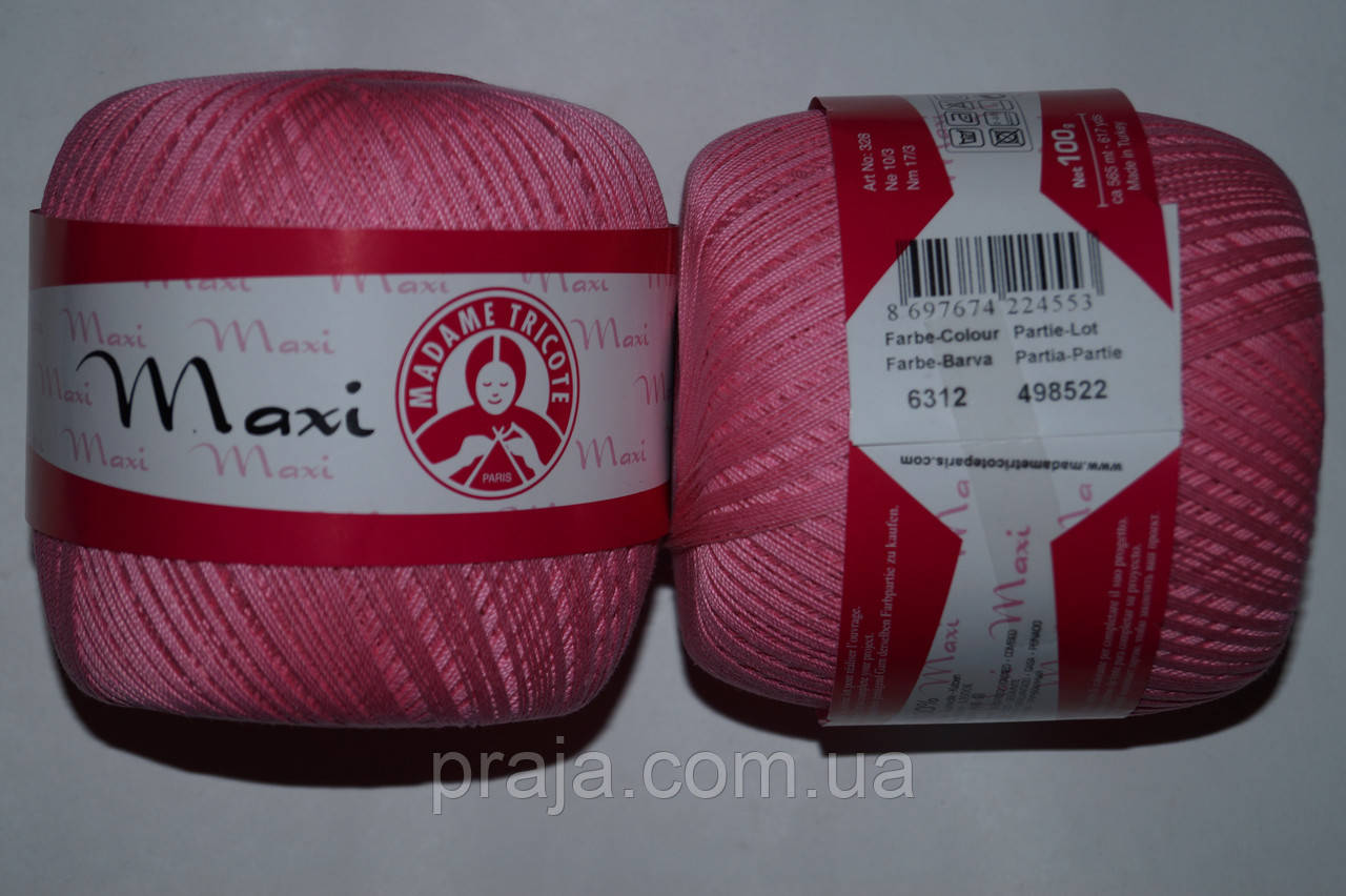 Пряжа Madame Tricote Maxi - 6312 рожевий