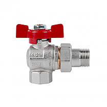 Кран кульовий Icma FAR. ROSSA 1/2" кутовий №361, фото 2