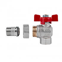 Кран кульовий Icma FAR. ROSSA 1/2" кутовий №361, фото 3