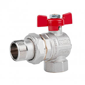 Кран кульовий Icma FAR. ROSSA 3/4" кутовий №361, фото 2