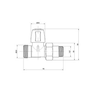 Кран радіаторний Icma 1/2" прямий під фітинг, без ручки №829, фото 2