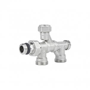 Кран радіаторний комбінований Icma 1/2"х3/4",нижнє підключення №877, фото 2