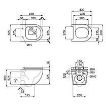 Унітаз підвісний Qtap Robin безободковый з сидінням Slim Soft-close QT1333046ENRW, фото 2