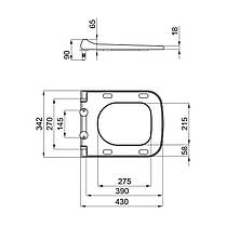 Сидіння для унітазу Qtap (Tern) з мікроліфтом Slim QT99HY2238W, фото 2
