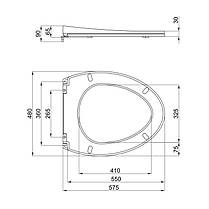 Сидіння для унітазу Qtap (Leo) з мікроліфтом Slim QT99HY2078, фото 2