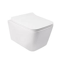 Набір Qtap інсталяція 3 в 1 Nest QT0133M425 з панеллю змиву круглої QT0111M11112CRM + унітаз з сидінням Crow, фото 3