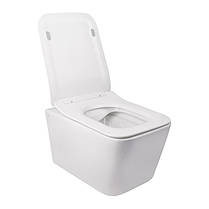 Набір Qtap інсталяція 3 в 1 Nest QT0133M425 з панеллю змиву круглої QT0111M11112CRM + унітаз з сидінням Crow, фото 2