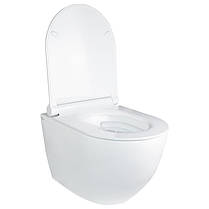 Набір Qtap інсталяція 3 в 1 Nest QT0133M425 з панеллю змиву круглої QT0111M11111SAT + унітаз з сидінням Robin, фото 3