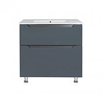 Комплект Qtap Albatross 810х825х460 Graphite підлогова тумба + мийка врізна QT1471TNВ8023080CG, фото 3