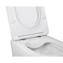 Унітаз підвісний Qtap Jay безободковый з сидінням Slim Soft-close QT07335176W, фото 2