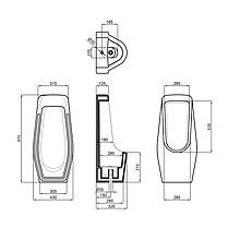 Пісуар підлоговий Qtap Stork 430х340х920 White QT1588HDU900W, фото 2