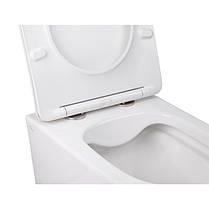 Унітаз підвісний Qtap Swan безободковый з сидінням Slim Soft-close QT16335178W, фото 2