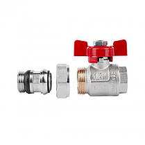 Кран кульовий "Американка" Icma 1/2" з антипротечкой прямої №348, фото 3