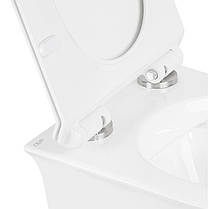 Унітаз підвісний Qtap Virgo безободковый з сидінням Slim Soft-close QT1833051ERW, фото 3