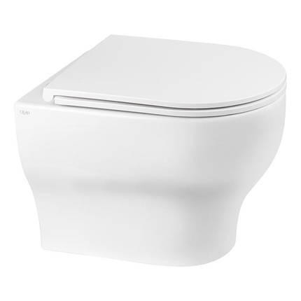 Унітаз підвісний Qtap Aries безободковый з сидінням Slim Soft-close QT0333063ERW, фото 2
