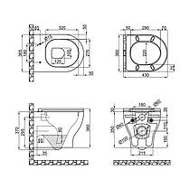 Унітаз підвісний Qtap Aries безободковый з сидінням Slim Soft-close QT0333063ERW, фото 2