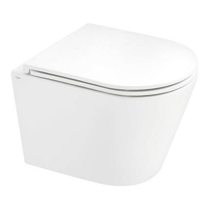 Унітаз підвісний Qtap Scorpio безободковый з сидінням Slim Soft-close QT1433053ERW, фото 2