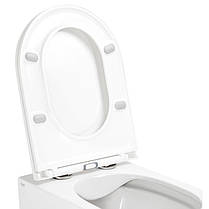 Унітаз підвісний Qtap Scorpio безободковый з сидінням Slim Soft-close QT1433053ERW, фото 3